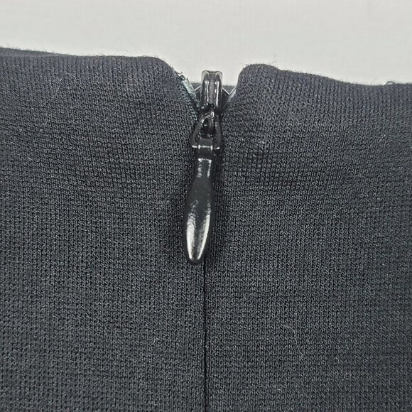 CC Couture Black Pencil Mini Skirt  Zip-Back Lined Viscose Nylon Spandex Size S - Picture 4 of 8